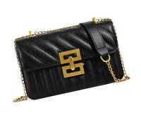 Ddujbtp Vintage Embossed Diamond Pattern Chain Shoulder Bag for Women PU Leather Crossbody Purse with Adjustable Strap