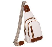 Ddujbtp Vintage Multifunctional Women's Chest Bag with Adjustable Strap and Multiple Pockets Sling Pack Crossbody Shoulder Bag