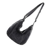 Ddujbtp Vintage Washed Denims Shoulder Bag for Women Men Large Capacity Jean Shoulder Messenger Handbag with Adjustable Strap