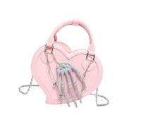 Ddujbtp Women Heart Shaped Crossbody Bag Retro Leopard Handbag Lovely Messenger Bag PU Leather Shoulder Bag Shopping Dating Bag