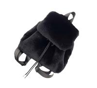 Ddujbtp Women's Elegant Plush Furry Backpack Solid Color Fuzzy Drawstring Small Shoulder Bag with Flip Covers for Winter Comfort