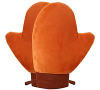 DDUP 2 Pack Self Tanning Mitt Applicator - Anti-Slip Wrist, Double Sided Velvet Tan Gloves with Thumb, Washable & Reusable for Streak-Free Fake Tan, Sunscreen Lotion Application (Brown)