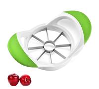 DDUP Apple Corer and Slicer- Fruit Cutter - Apple Divider - Wedger - Stainless Steel Slicer for Fruits - Vegetables- Ergonomic Handle- Easy Grip- 8 Sharp Blade & Slices(Green