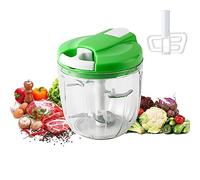 DDUP Multi-Function Manual Food Chopper,Manual Food Processor Vegetable Chopper, Portable Hand Pull String Garlic Mincer Onion Cutter for Veggies, Ginger, Fruits, Nuts,etc.Wonderful for Kitchen 900ML
