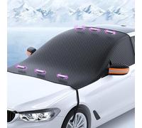 DDVOS Car Snow Cover for Volvo EC40 / EM90 / EX30 / EX40 / EX90, Magnetic Frost Protector Protective Windscreen Cover with Reflective Strips