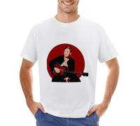 ddvvtuuwh George-Ezra-Music-Illustration-T-Shirt-Anime-Clothes-Heavyweights-Mens-Clothes White