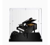 DDXMML Acrylic Display Box, Compatible with Lego 21323 Piano, 2mm Clear Acrylic, Black Wood-Plastic Base, Tabletop Mount