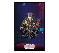 DDXMML Display Wallboard, Compatible with 75389/75257 Millennium Falcon Wall Mount Display Stand, On-Wall Photo Frame Storage Display Board 75389 75257(Wall Panel Only) (Style D)