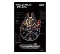 DDXMML Display Wallboard, Compatible with 75389/75257 Millennium Falcon Wall Mount Display Stand, On-Wall Photo Frame Storage Display Board 75389 75257(Wall Panel Only) (Style G)