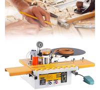 DDZJTPP Edge Banding Machine,Portable Woodworking Edge Bander Curve Straight,Dual-Side Gluing,Microcomputer Control,Adjustable Speed 5-10m/min Automatic Tape Breaking&Intelligent Temperature B
