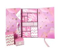 de - 24 Day Countdown Calendar | Handmade Party Gift Filling Box, Foldable Pink Candy Box For Adults Friends Stockings | R