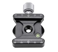 DE - 50 Aluminum Alloy Quick Release Plate Clamp, Camera Mount Adapter with Bubble Level, 3/8" Thread for Arca Swiss RRS KIRK WEMBLEY MARKINS SUNWAYFOTO Tripod Monopod
