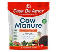 De Amor Organic Cow Manure- NPK & Micro Nutrients, Compost, Plant Fertilizer for Organic Gardening- 900 gm