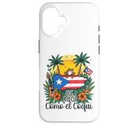De Aquí Como el Coquí Puerto Rican Pride Design Case for iPhone 16