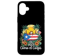 De Aquí Como el Coquí Puerto Rican Pride Design Case for iPhone 16 Plus