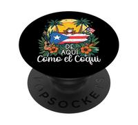 De Aquí Como el Coquí Puerto Rican Pride Design PopSockets Adhesive PopGrip