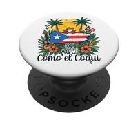 De Aquí Como el Coquí Puerto Rican Pride Design PopSockets Adhesive PopGrip