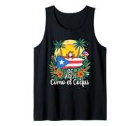 De Aquí Como el Coquí Puerto Rican Pride Design Tank Top