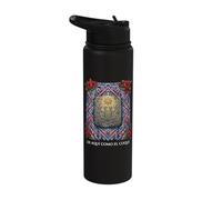 De Aquí Como El Coquí Taino Frog Hispanic Heritage Stainless Steel Insulated Water Bottle