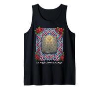 De Aquí Como El Coquí Taino Frog Hispanic Heritage Tank Top
