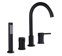 de Baño Grifo Mezclador de Ducha y Bañera con Mango Único Kit de Ducha Portátil Extraíble Montaje en Pared Agua Caliente y Fría Grifoujero 4 Funciones