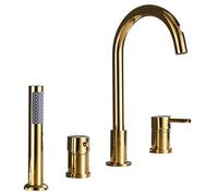 de Baño Mezclador de Ducha 4 en 1 Grifo de Bañera con Mango Único Grifo Caliente y Frío Kit de Ducha Portátil Extraíble Grifo de Baño Moderno.