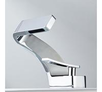 de Baño Mezcladores Cascada de Latón Grifo Lavabo de Palanca Única en Oro Rosa y Cromo Grifo Moderno para Baño de Lavabo Elegantes y Funcionales.