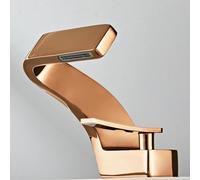 de Baño Mezcladores Cascada de Latón Palanca Única para Lavabo Grifo de Baño en Oro Rosa Modernos Accesorios de Baño Elegantes