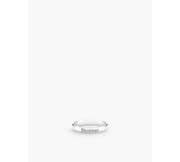De Beers Jewellers Womens Silver Forever Platinum and 0.01ct Brilliant-cut Diamond Wedding Ring O