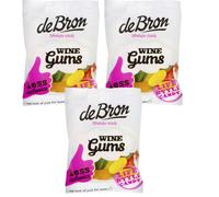 De Bron Sugar Free Wine Gums 3 x 100g - Gluten Free, Gelatine Free