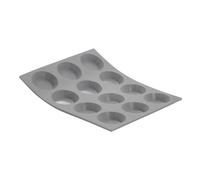 De Buyer 1853.21D Elastomoule Silicone Baking Mould - 12 Mini Tartlets, 45 mm Diameter, 0.95 cl Capacity