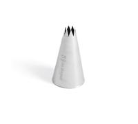 De Buyer 2112.13N Fluted Piping Nozzle C8 with 8 Teeth seamless stainless steel, 18 cm