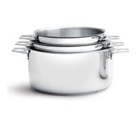 De Buyer 3491.03 Twisty Set of 3 Pans without Handle, 16 cm, 18 cm and 20 cm Diameters