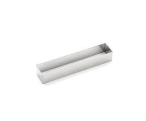 De Buyer 3942.16 Stainless Steel Rectangular Ring, Sharp Corners 16 x 3 cm
