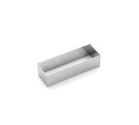 De Buyer 3943.12 Stainless Steel Rectangular Ring, Sharp Corners 12 x 4 cm, 3 cm High