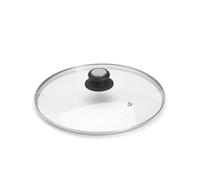 De Buyer 4112.28 Glass Lid with Bakelite Stainless Steel Knob, 28 cm Diameter