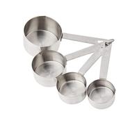 De Buyer 4827.02 Set of 4 Stainless Steel Measuring Cups, 60, 80, 125, 250 ml Capacities