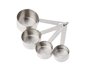 De Buyer 4827.02 Set of 4 Stainless Steel Measuring Cups, 60, 80, 125, 250 ml Capacities
