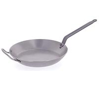 De Buyer - 5110.40 - 'Carbon Plus' Round Stove Lyonnaise Cup - Tail Feather Riveted - White Steel Sheet - Diameter 40 cm