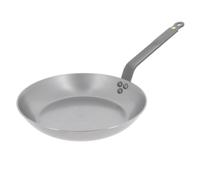 De Buyer 5610.26 Mineral B Element Round Frying Pan, 26 cm, Stainless Steel, Silver