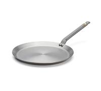 De Buyer 5615.30 Mineral B Element Crepe Pan, 30 cm Diameter | Helper handle provides a comfortable grip for searing, frying, and baking on all commercial hobs, including induction.