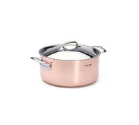 De Buyer 6242.28 Prima Matera Stewpan with Magnetic Bottom and Stainless Steel Lid, 28 cm Diameter