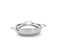 De Buyer - AFFINITY 5-layer stainless steel curved chain with stainless steel lid - 28 cm - Made in France, PFAS free, quick rise in °C, 18/10 stainless steel, suitable for all heat sources and ovens,