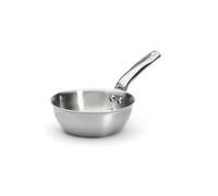 DE BUYER - Alchimy 3-Layer Stainless Steel Curved sauté pan - 16 cm - Made in France, PFAS Free, Cooking Control, 18/10 Stainless Steel, Suitable for All Heat Sources and ovens, Brushed Polished