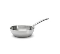DE BUYER - Alchimy 3-Layer Stainless Steel Curved sauté pan - 24 cm - Made in France, PFAS Free, Cooking Control, 18/10 Stainless Steel, Suitable for All Heat Sources and ovens, Polished Brushed