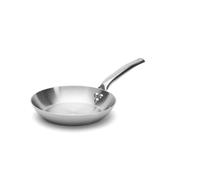 DE BUYER - ALCHIMY 3-Layer Stainless Steel Frying pan - 24 cm - Made in France, PFAS Free, Cooking Control, 18/10 Stainless Steel, All Heat Sources + ovens, Polished Brushed Finish