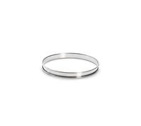 De Buyer Circular Tart Frame with Rolled Edge, Stainless Steel, Height 2cm Diameter 12 cm, Stainless Steel, silver, 18 cm