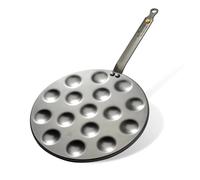 De Buyer Dutch Fritters Pan 12 Piece, 27 cm, Steel, Silver, 54 x 27 x 2.21 cm