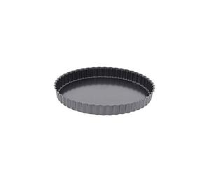 De Buyer Fixed Bottom Round Fluted Pie Mould with Straight Edge, 20 cm, Grey