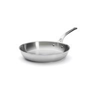 De Buyer Milady Cast Stainless Steel Frying Pan with Handle, Silver, 48.9 x 27.9 x 5.1 cm